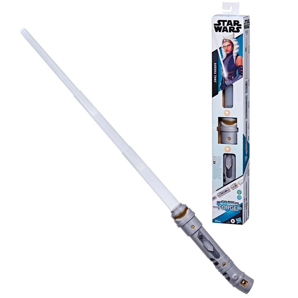 Hasbro Star Wars Lightsaber Forge Ahsoka Tano, White Customisable Electronic Lightsaber, Toys for Children Star Wars