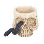 Skull Tealight Holder with Snake