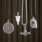 Arrowhead of Strength Viking Cord Necklace
