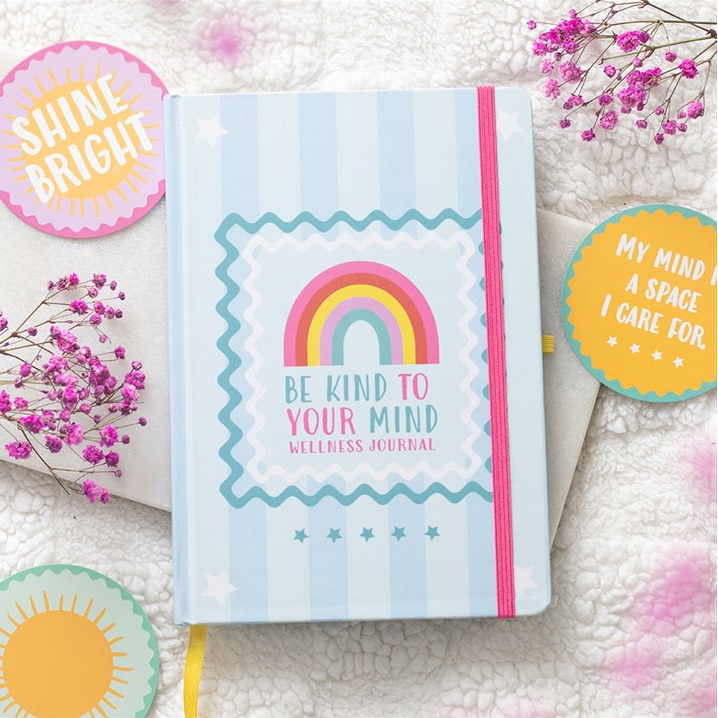 Be Kind to Your Mind A5 Wellness Journal with Citrine Pen