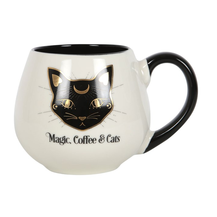 Magic, Coffee & Cats Rounded Mug