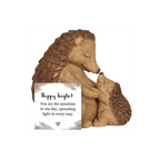Happy Hoglet Mother and Baby Hedgehog Ornament