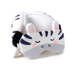 Relaxeazzz Adoramals Bali the Zebra Round Plush Travel Pillow & Eye Mask Relaxeazzz