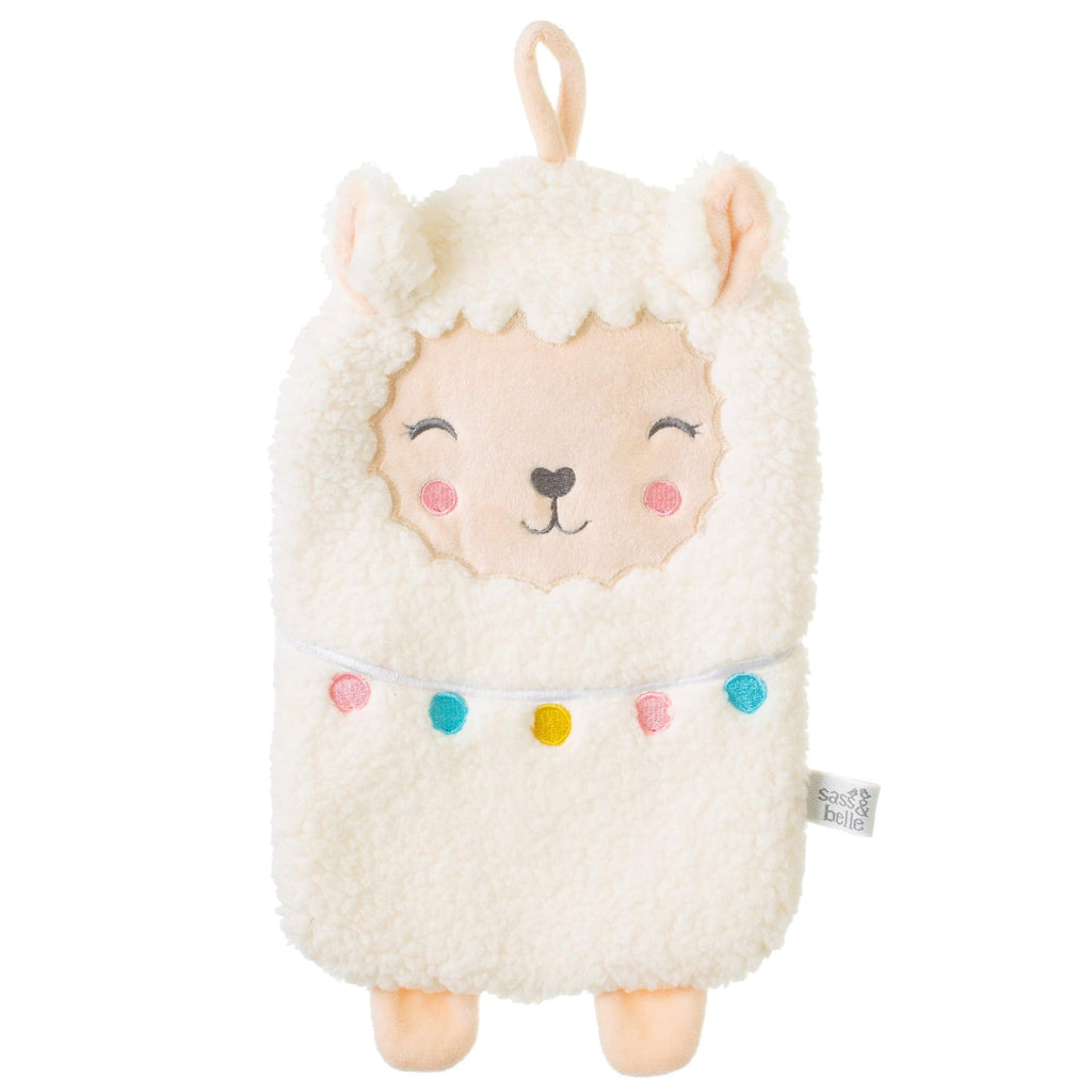 Sass & Belle Hot Water Bottle Lima Llama Plush Cover White Wabbit Retail