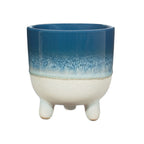 Sass & Belle Mojave Glaze Blue Large Planter on Legs Sass & Belle