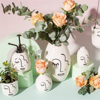 Sass & Belle Abstract Face White Large Vase Sass & Belle