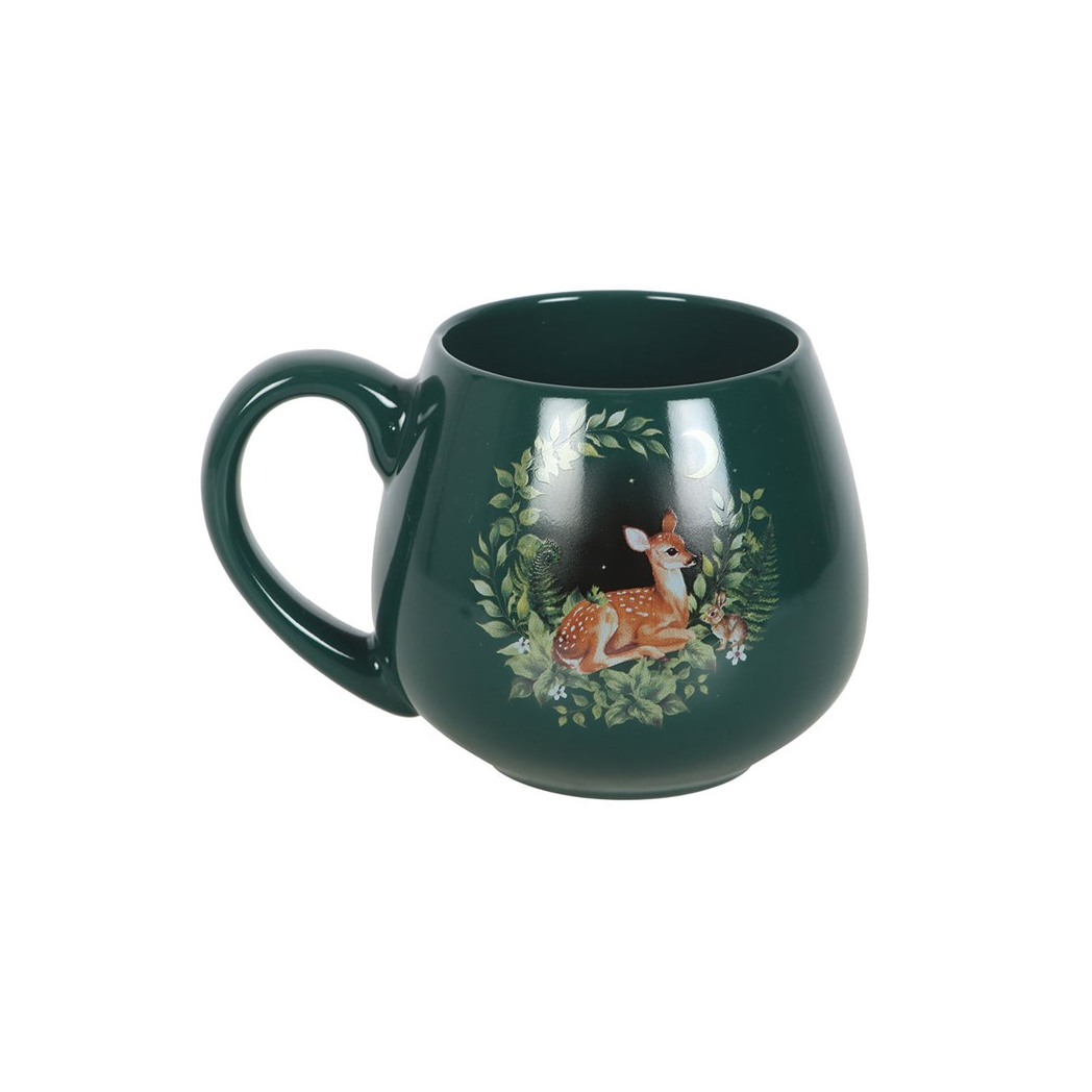 Green Fawn Rounded Mug