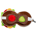 Relaxeazzz Fast Food Burger Round Plush Travel Pillow & Eye Mask Puckator