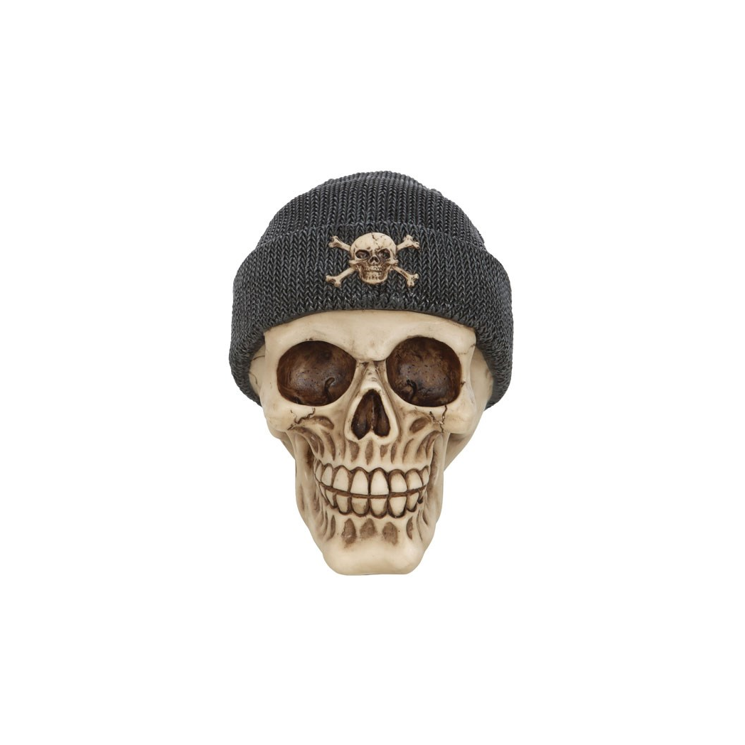 Skull Ornament with Beanie