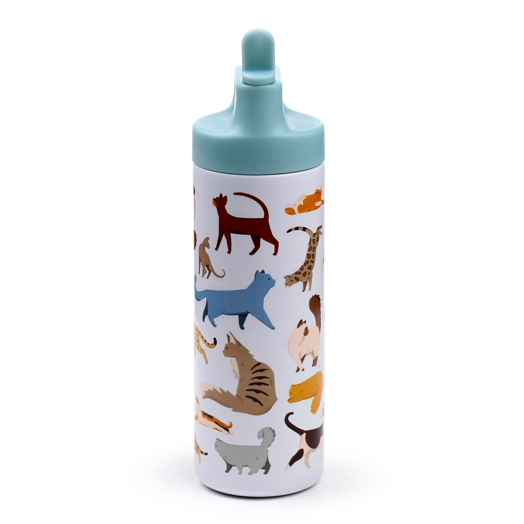 Puckator Feline Fine Cats Flip Top Drinks Bottle 500ml Puckator
