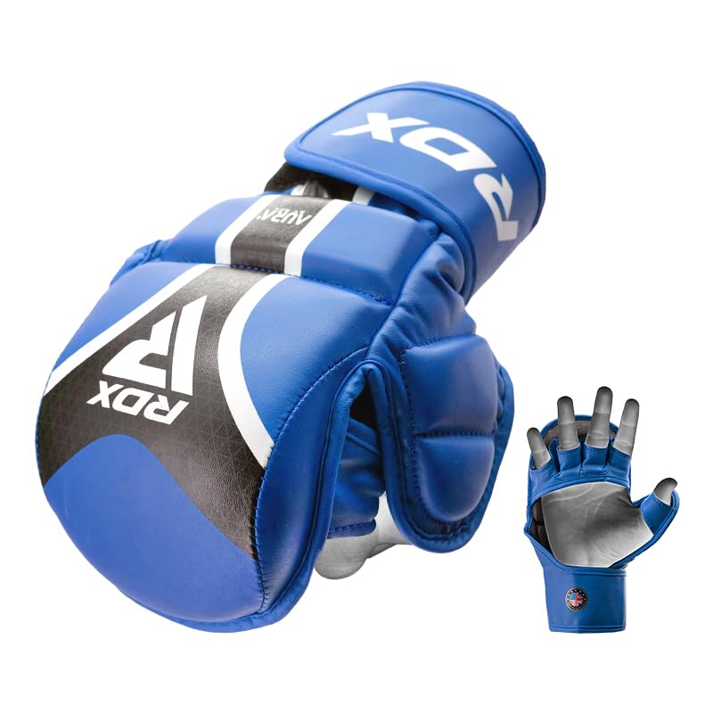 RDX Grappling Gloves MMA Shooter T17 Red/Blue S/M/XL RDX