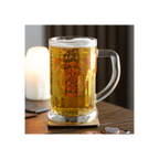 Viking Compass Glass Beer Tankard with Coaster