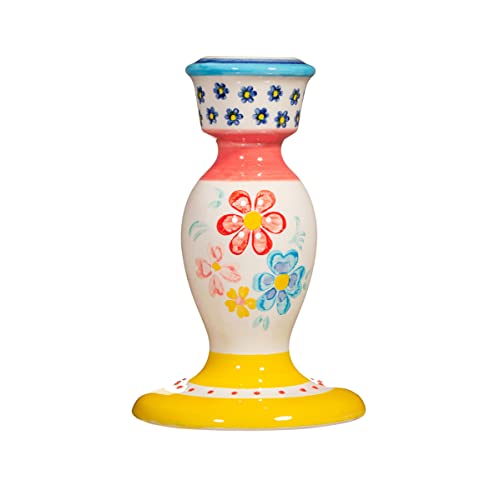 Sass & Belle Folk Floral Candlestick Holder Sass & Belle