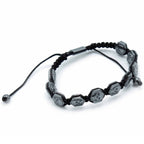 Magnetic Hematite Shamballa Bracelet – Hexagon Skulls