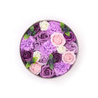 Lavender Rose & Carnation Round Box