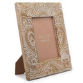 Large Mango Wood Picture Frame (for 13x18cm) 28x23x2cm - Buddha - White