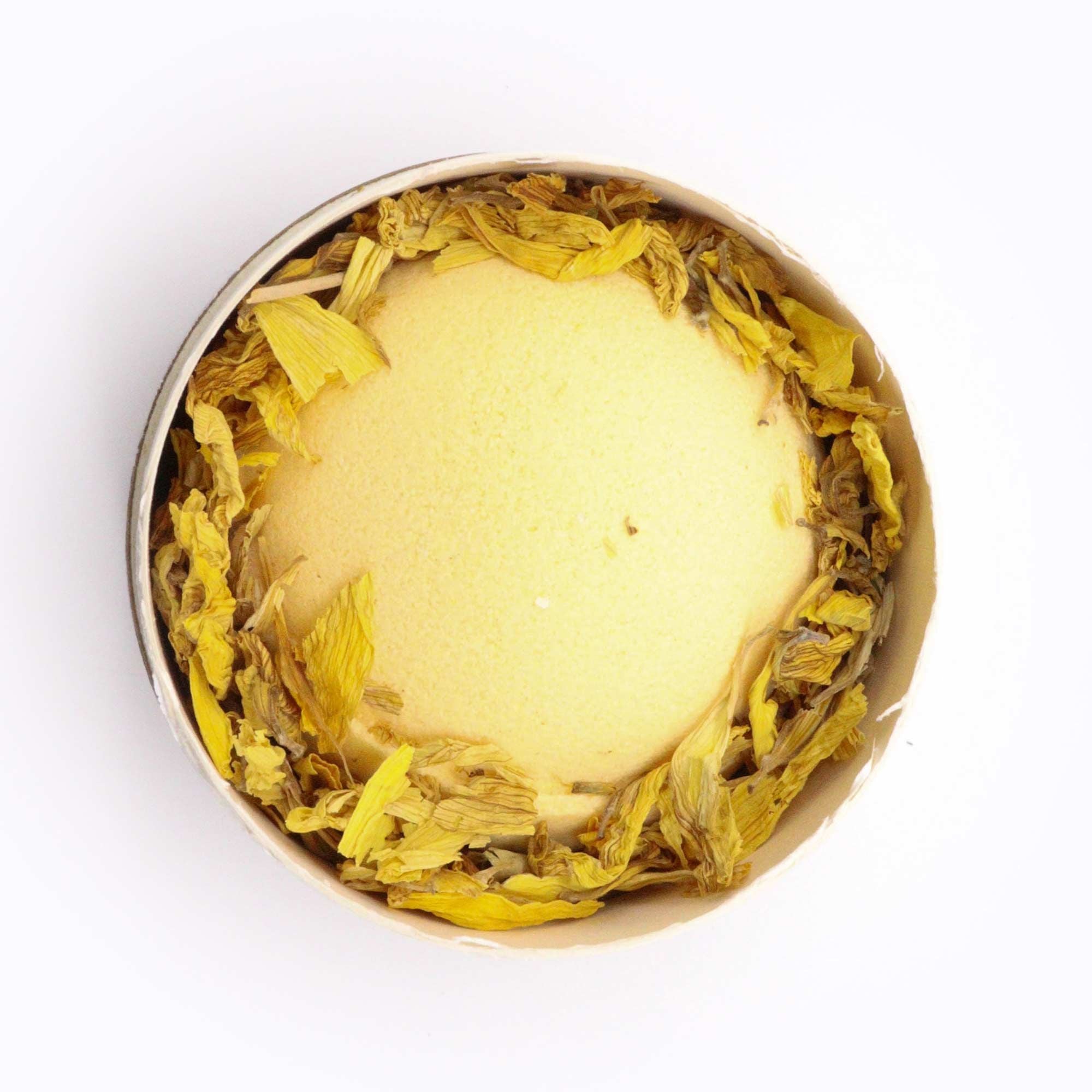 Sunflower Serenity- Chamomile & Grapefruit Bath Bomb with Himalayan Salt + Sunflower Petals