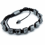 Magnetic Hematite Shamballa Bracelet – Spiky Pyramids