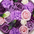 Lavender Rose & Carnation Round Box