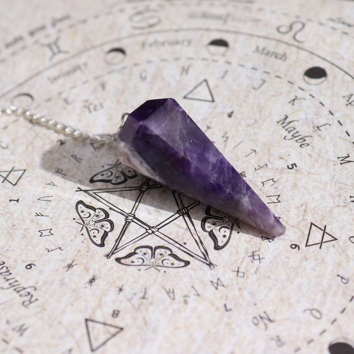 Ancient Witch Seduction Spell Incense & Amethyst Pendulum Set