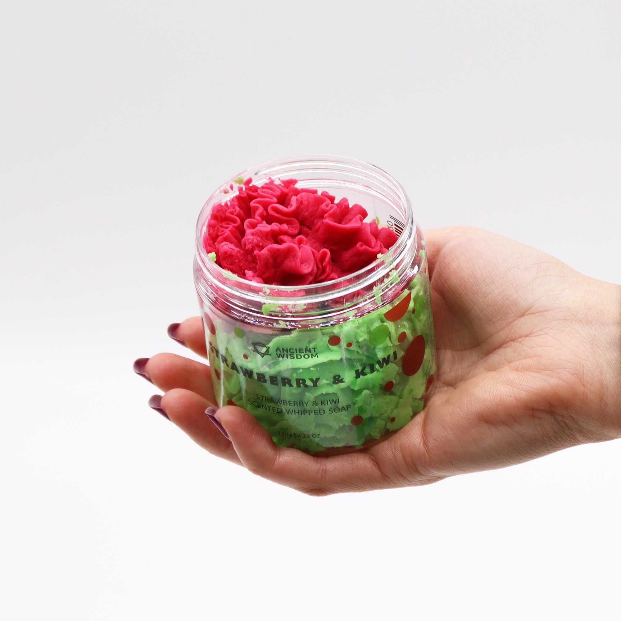 Strawberry & Kiwi Whipped Soap 120g AW-Dropship
