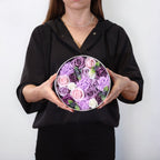 Lavender Rose & Carnation Round Box