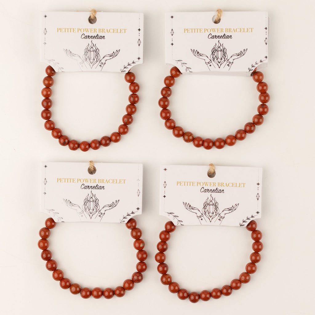 Carnelian Petite Power Bracelet – 17cm, 6mm Beads