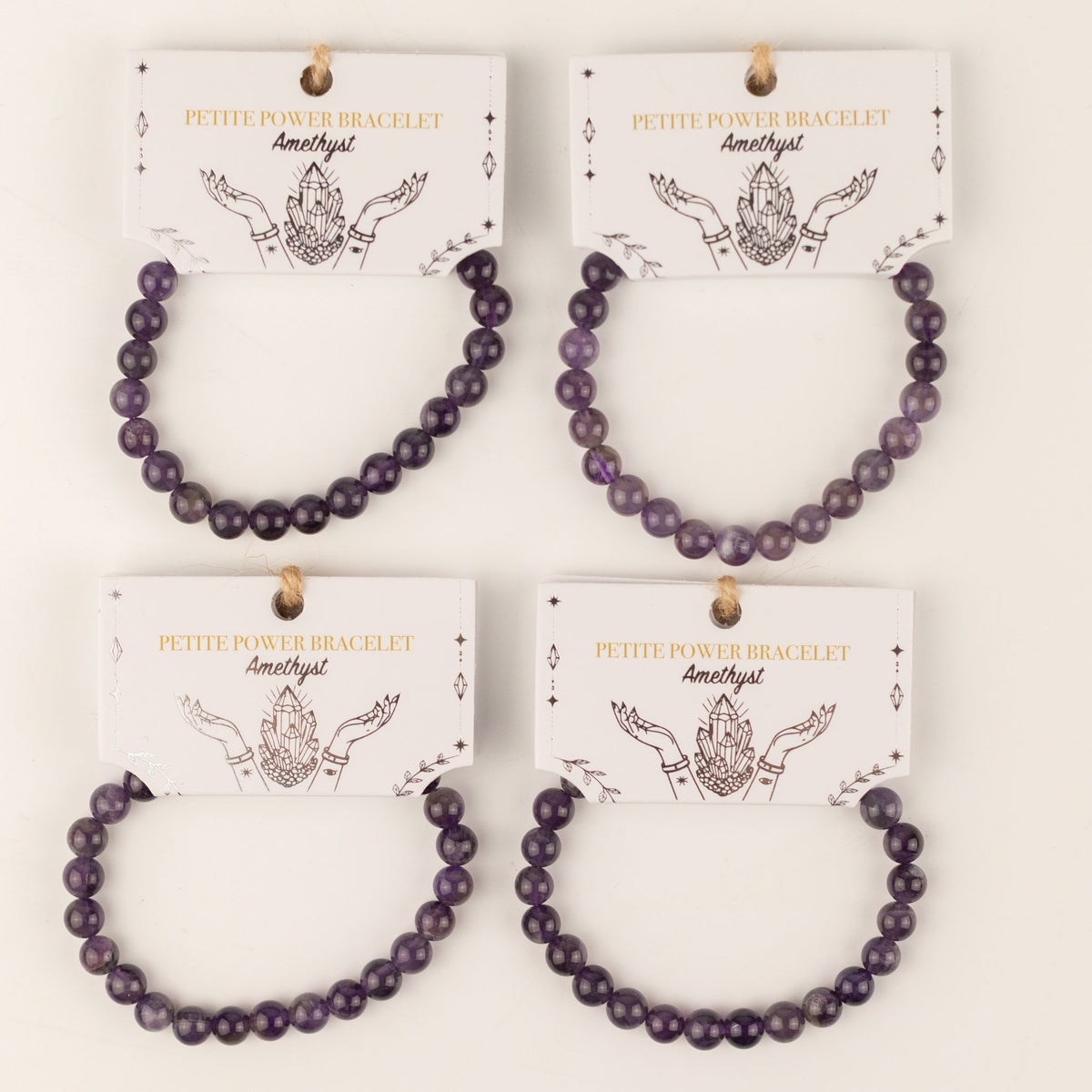 Amethyst Petite Power Bracelet – 17cm, 6mm Beads