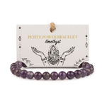 Amethyst Petite Power Bracelet – 17cm, 6mm Beads