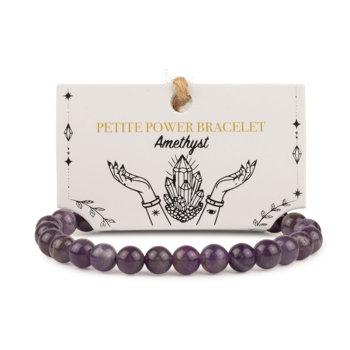Amethyst Petite Power Bracelet – 17cm, 6mm Beads