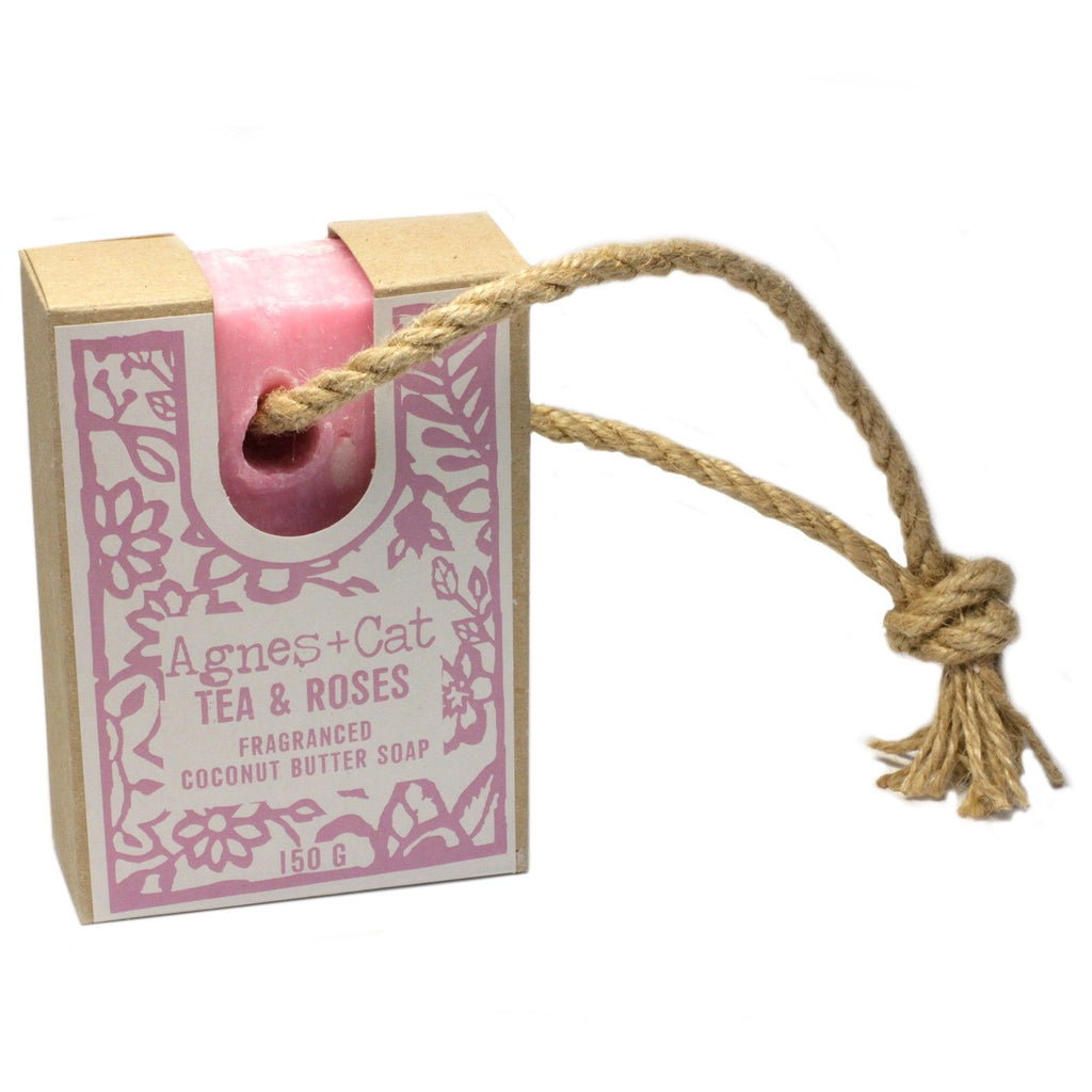 Agnes + Cat Soap On A Rope - Tea & Roses