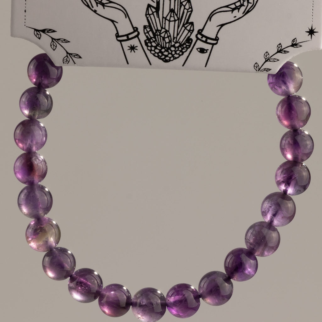 Amethyst Petite Power Bracelet – 17cm, 6mm Beads