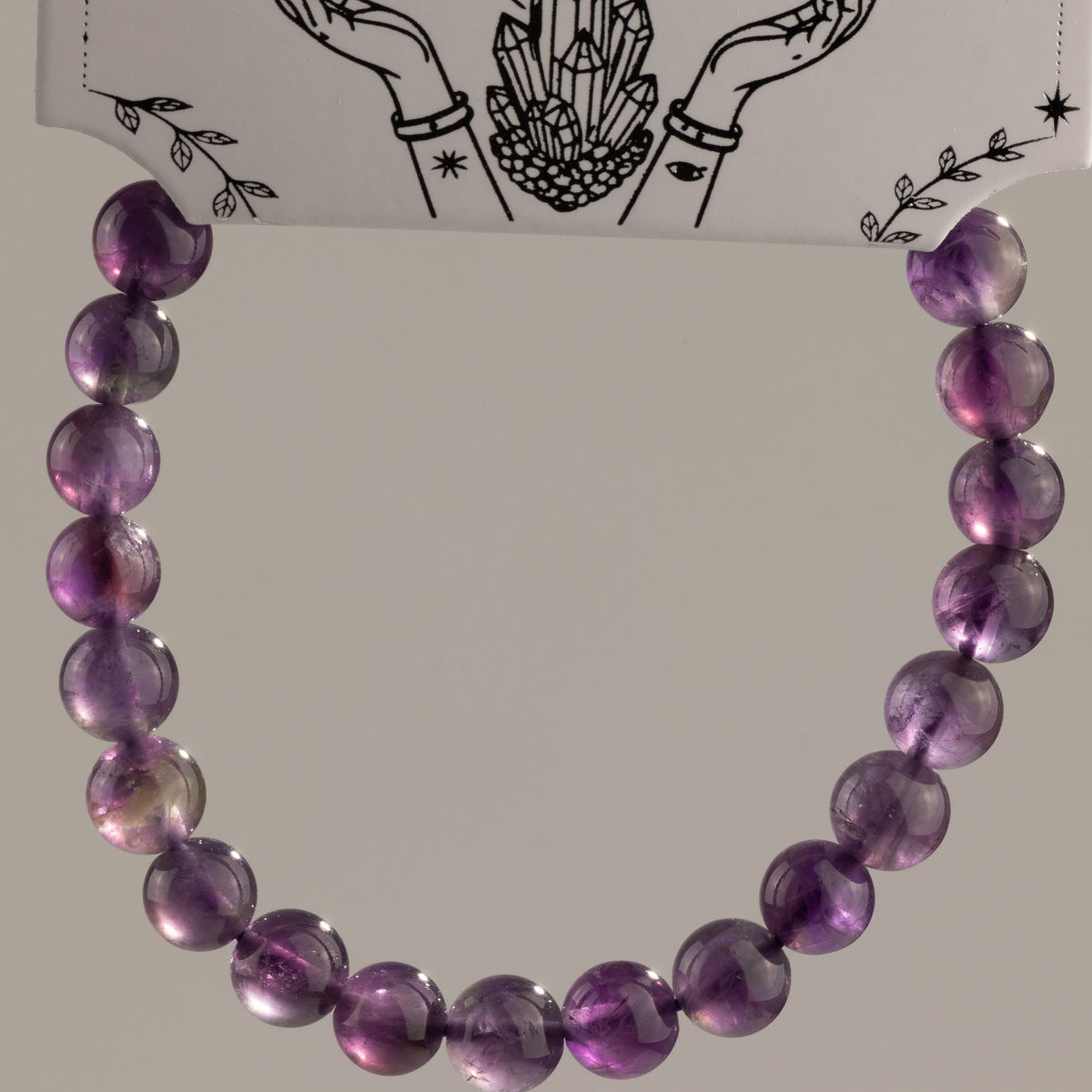 Amethyst Petite Power Bracelet – 17cm, 6mm Beads