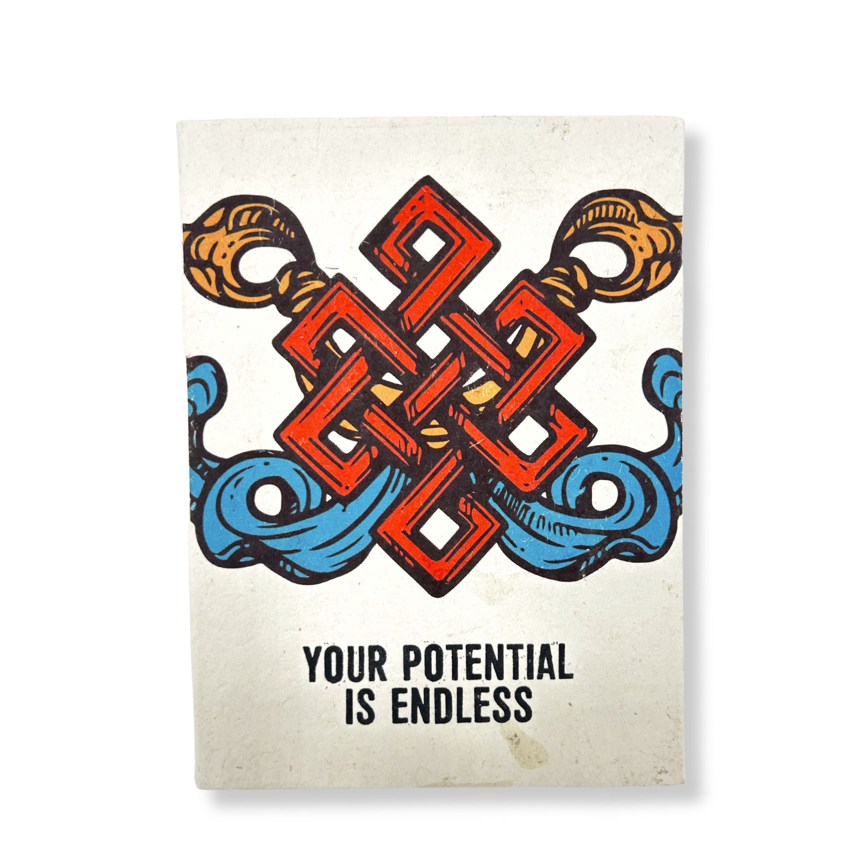Lrg Lokta Inspiration Notebook (21x15cm) - 45 leafs - Your Potential - inc bookmark