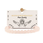 Rose Quartz Petite Power Bracelet – 17cm, 6mm Beads