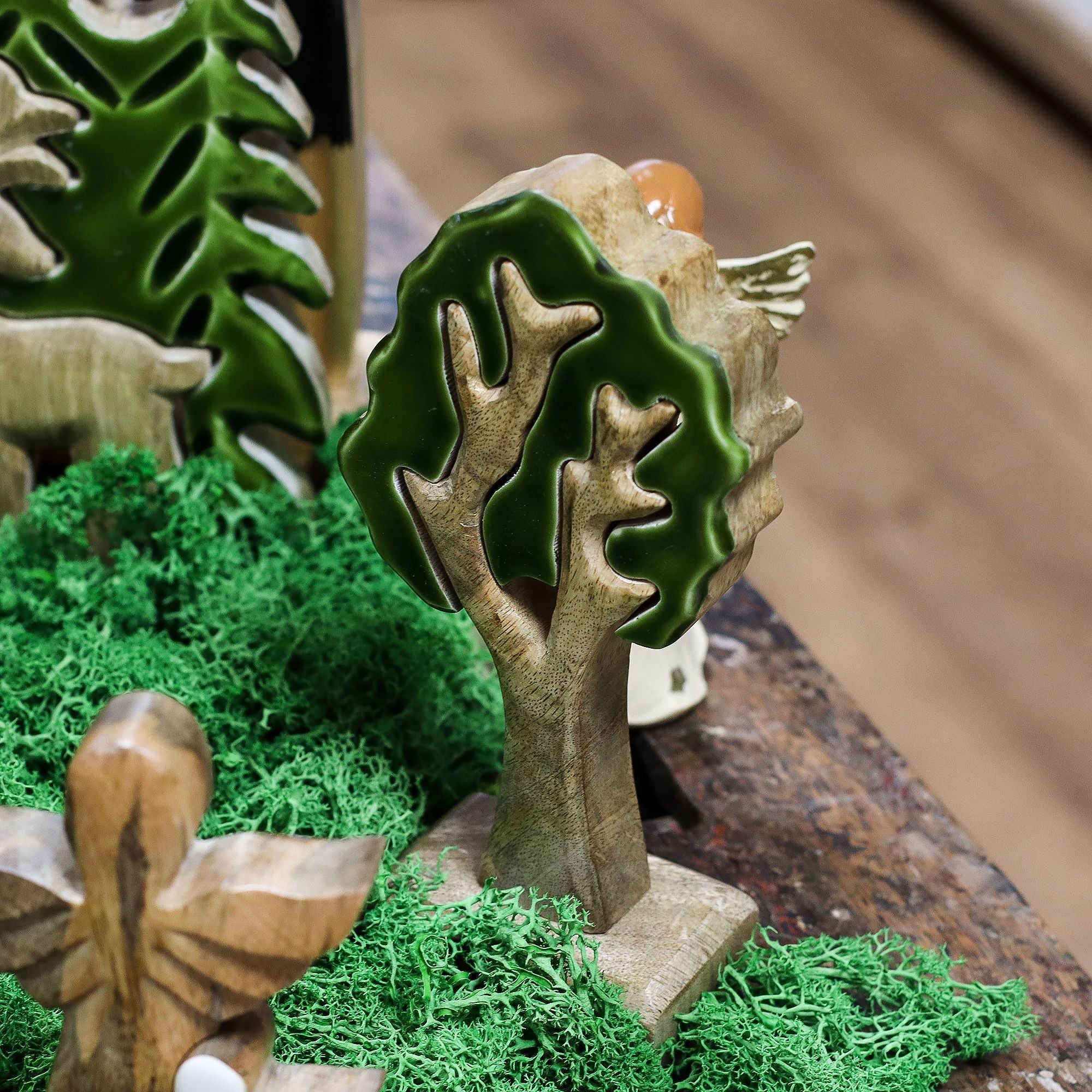Lost in the Forrest -  Single Tree 3D Wooden Decoration - 20x10cm AW-Dropship
