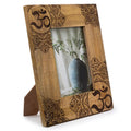 Large Mango Wood Picture Frame (for 13x18cm) 28x23x2cm - Mandala - Black
