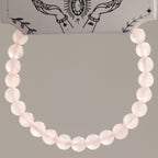 Rose Quartz Petite Power Bracelet – 17cm, 6mm Beads