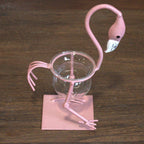 Pink Metal Flamingo Hydroponic Home Décor- Design 1