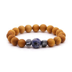 Cedarwood and Sodalite Throat Chakra Bangle
