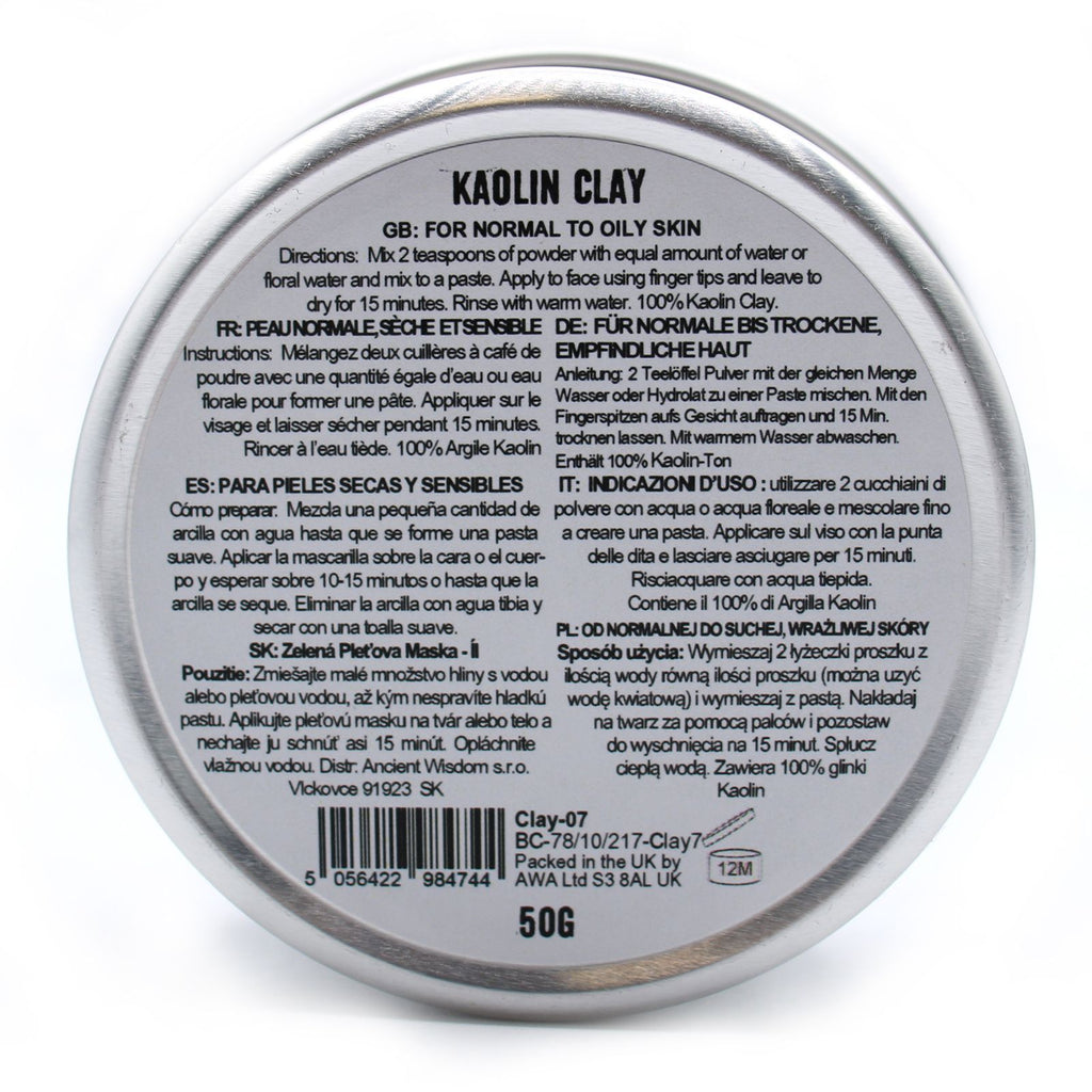 Kaolin Clay 50g- for Normal to Oily skin