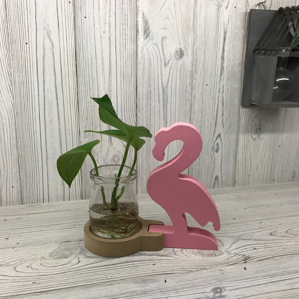 Pink Flamingo Pot Hydroponic Home Décor
