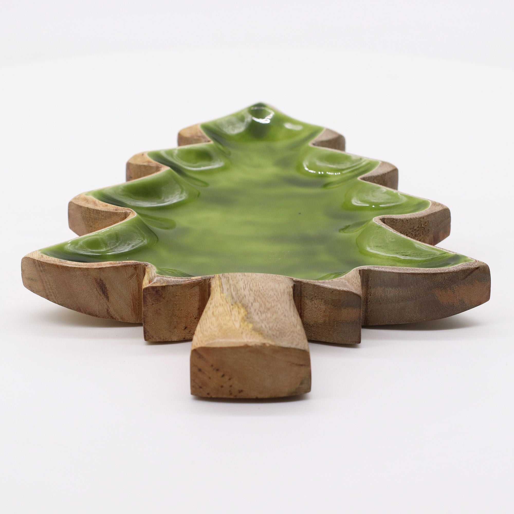 Lost in the Forrest -  Enamel Tree Wooden Bowl - 25x19cm AW-Dropship