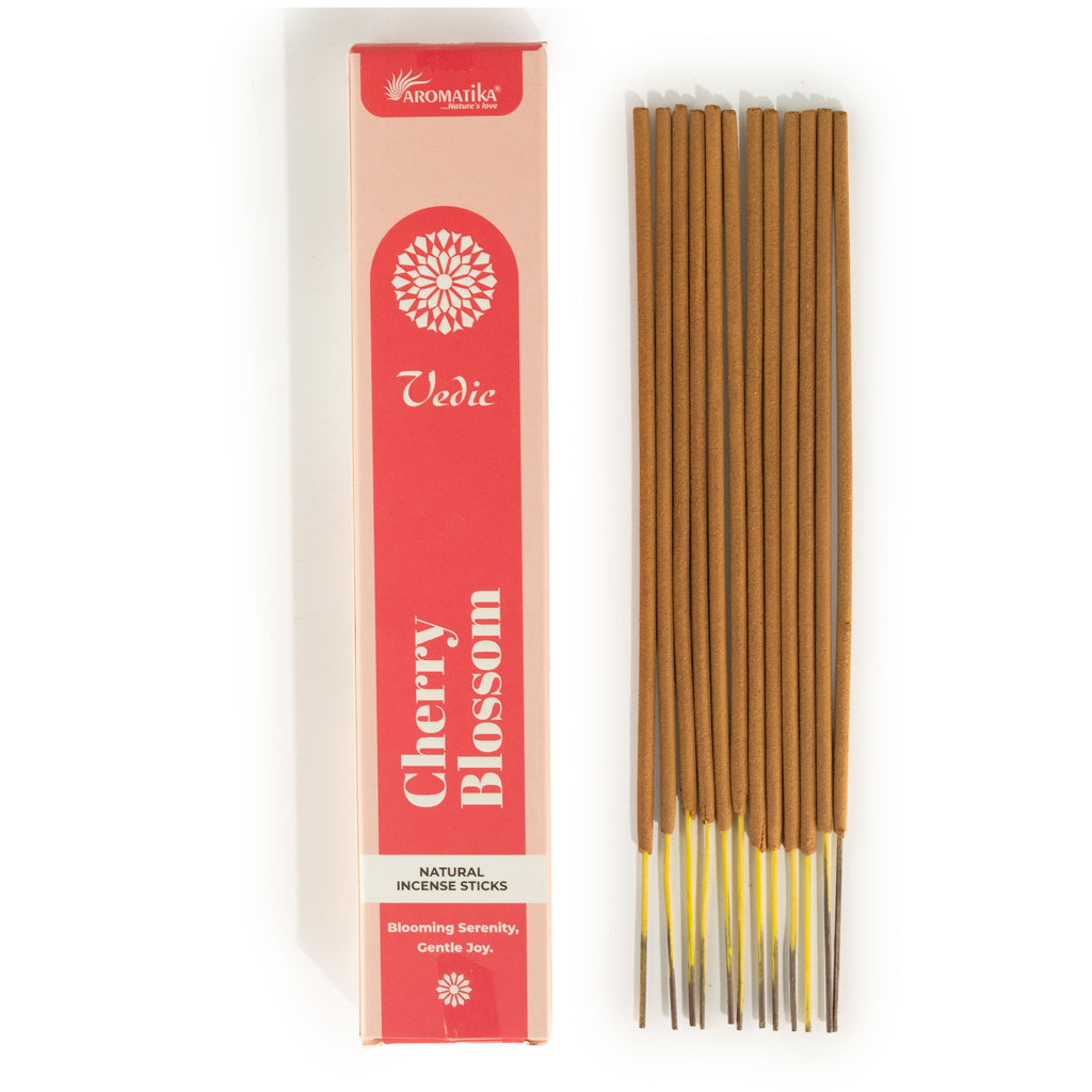 Aromatika Vedic Natural Incense Sticks Collection - Cherry Blossom, Herb Magic & Tree of Life