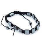Magnetic Hematite Shamballa Bracelet – Flat Cubes