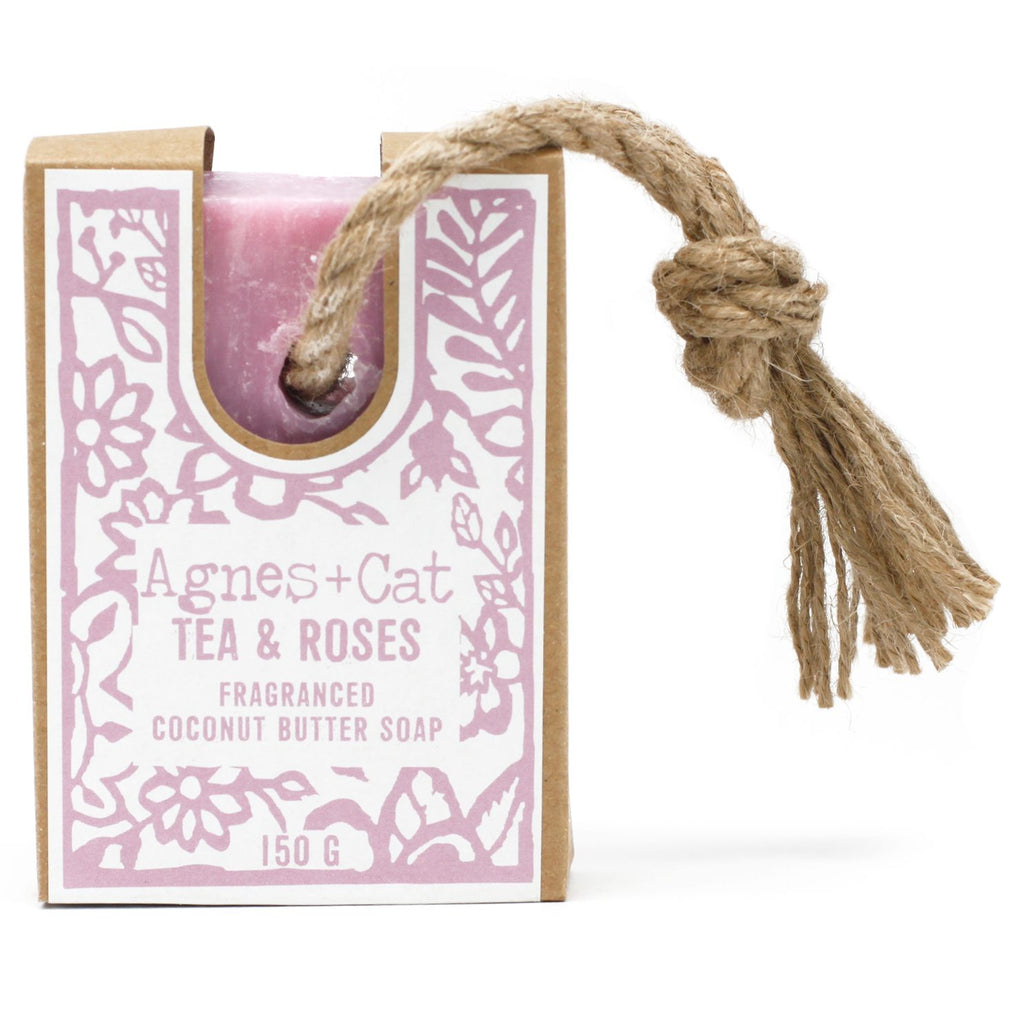 Agnes + Cat Soap On A Rope - Tea & Roses