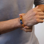 Cedarwood and Sodalite Throat Chakra Bangle