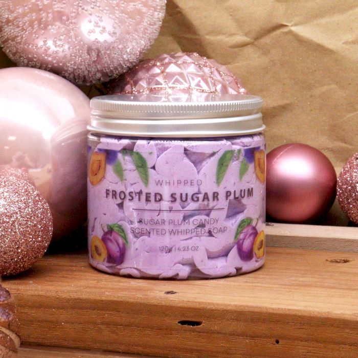 Frosted Sugar Plum Whipped Soap 120g AW-Dropship