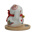 Solar Money Cat Wooden Base - Pink Moving Hand