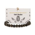 Gold Obsidian Petite Power Bracelet – 17cm, 6mm Beads
